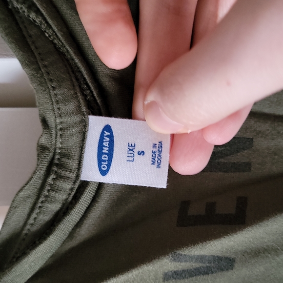 Army Green Old Navy Adventure Then Cocktails Muscle Tee - Picture 4 of 8